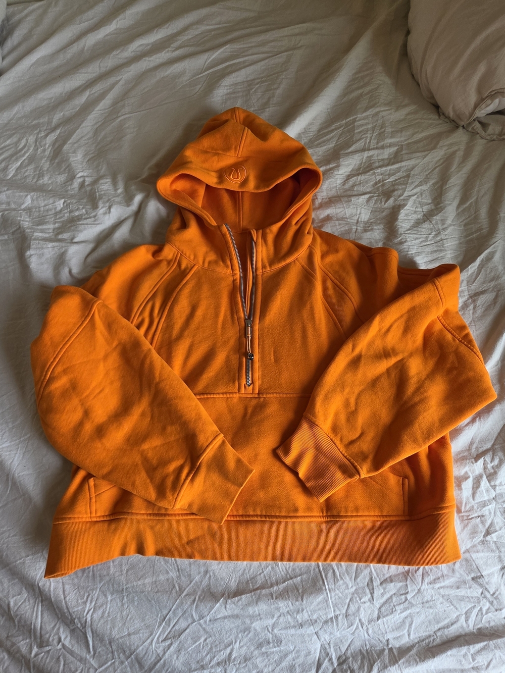 Lululemon Orange Scuba Half-Zip Hoodie